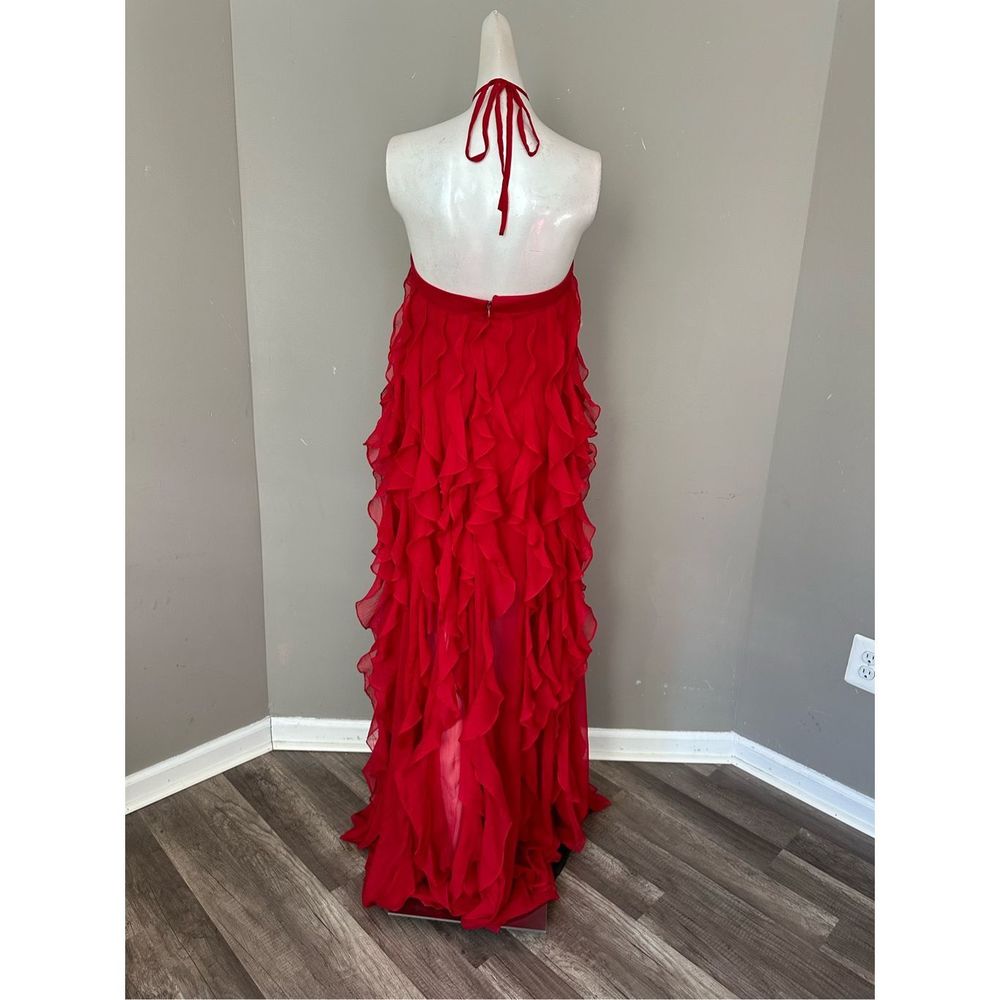PATBO RUFFLE HALTERNECK MAXI DRESS (RUNWAY) - Picture 11 of 14